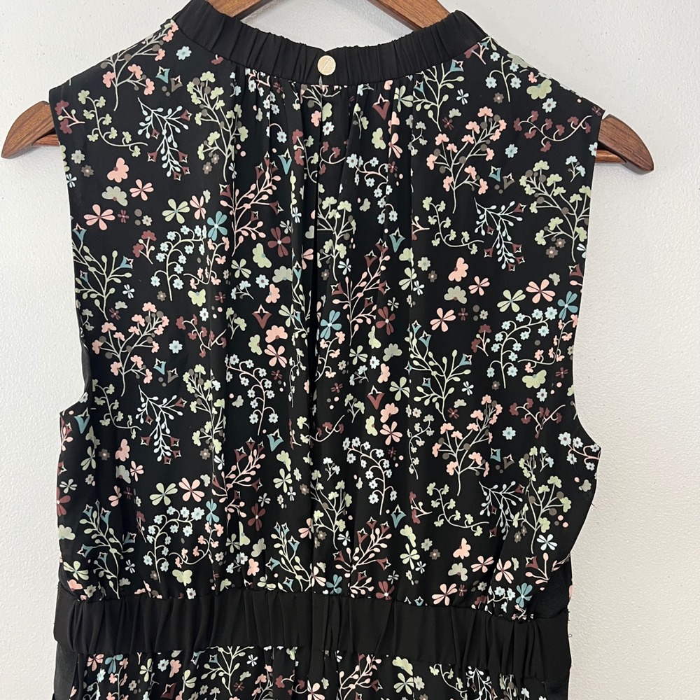 Ted Baker London 4 Dress Frarley Hazel Black Floral High Low Wedding Guest Event - Picture 10 of 14